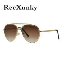 reexunky aviation pilot sunglasses women 2021 fashion classic frame driving sun glasses for men gradient shades zonnebril dames
