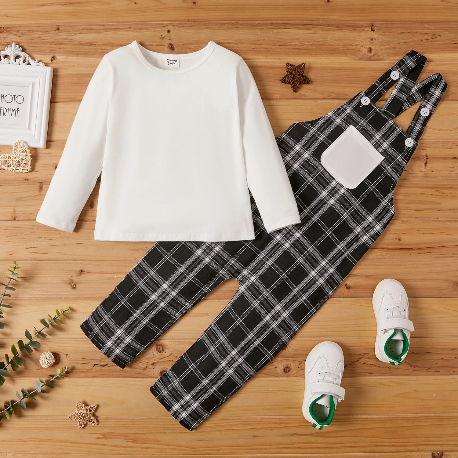 

Plaid Baby Clothes Boys 2 to 6 years Long Sleeve Infant Girl Clothes Sets for Baby Newborn Clothing Baby Outfit Tee+Jumpsuit