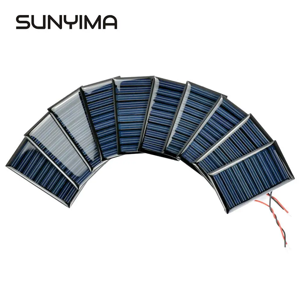 SUNYIMA 10 шт. 5 в 30mA 53x30 мм солнечные панели солнечной батареи зарядка от Solars DIY