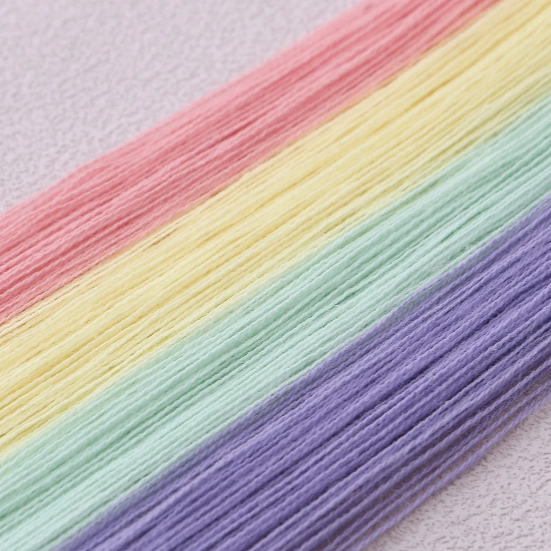 

95AA Macrame Five-pointed Star Rainbow Pendant Nordic Hand-woven Cotton Tapestry Wall Hanging Decoration Nursery Ornaments