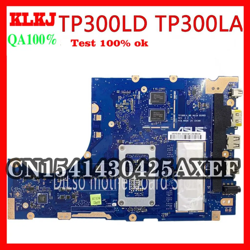 

KLKJ TP300LD Motherboard For ASUS TP300LA Q302LA Q302L TP300 TP300L TP300LJ Laptop Motherboard I7-4510U GT820M-2GB Original