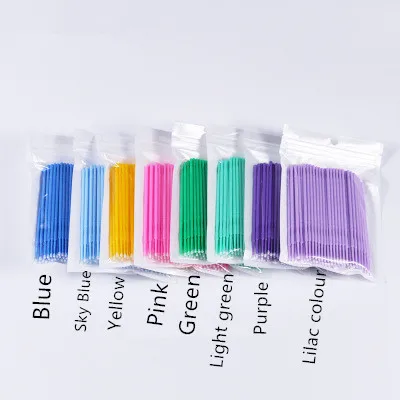 1000Pcs/bag Disposable MicroBrush Eyelashes Extension Individual Lash Removing Swab Micro Brush For Eyelash Extension Tools