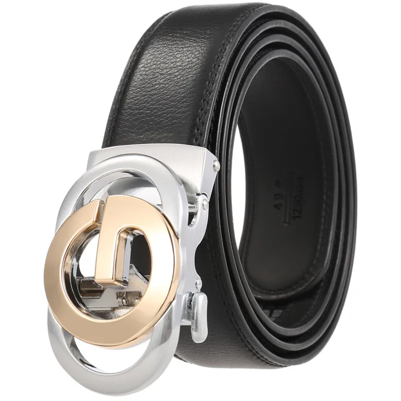 Buckle G Belt Male Automatic Buckle Ratchet belt PU Leather Belts For Men wholesale free shipping