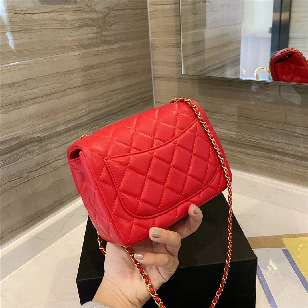 Женская брендовая модная сумка через плечо на цепочке роскошная из натуральной