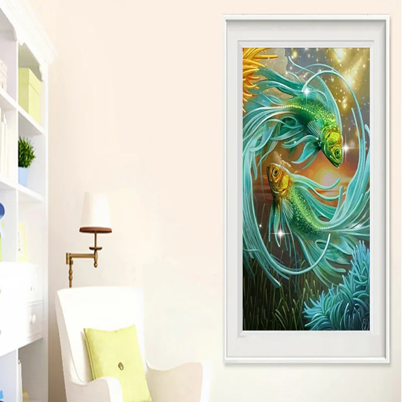 Алмазная 5d картина съемная круглая Най Юэ 2017 Новое поступление 30*50 см две серо