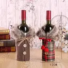 Рождественский чехол для винной бутылки, вязаный чехол для винной бутылки, упаковочный чехол для бутылки, Декор для дома, новогодний и Рождественский Декор