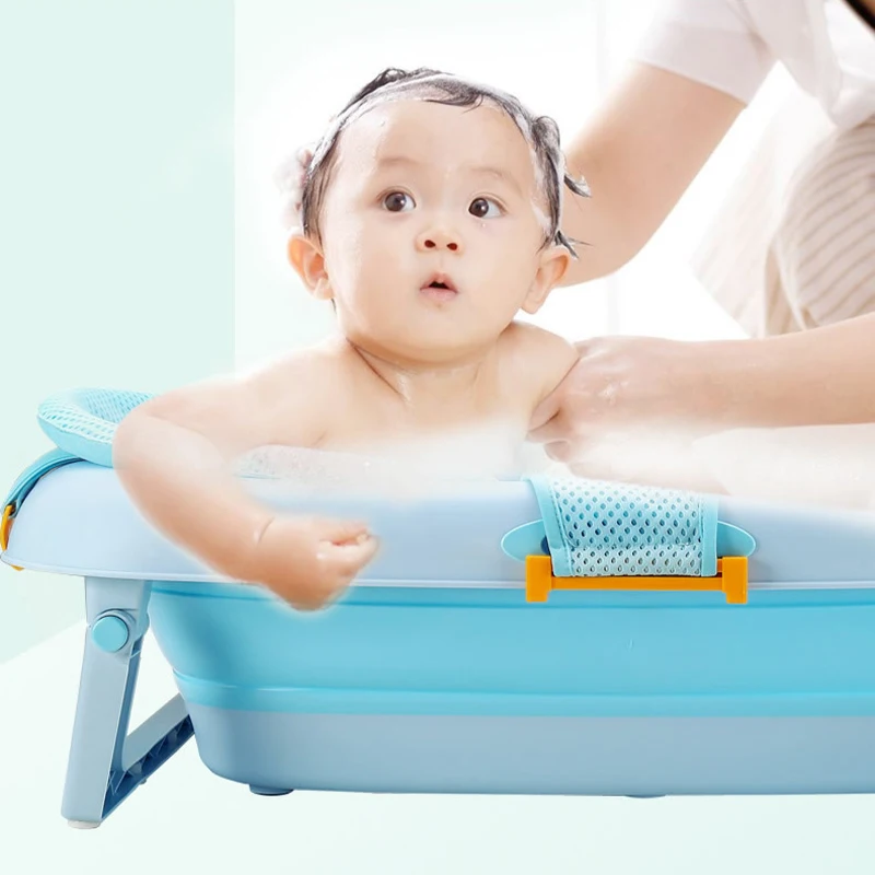 

Baby Bath Tub Support Pad Folding Newborn Non Slip Shower Mat Soft Kids Bathing Chair Height Adjustable Bathe Net Safety Cushion