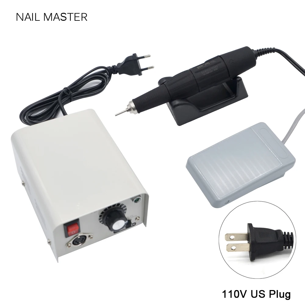 

New Arrival Nail Drills STRONG 90 35000 RPM Nail Machine Manicure Pedicure Electric File Bit Nails Tools Set Art Equipment