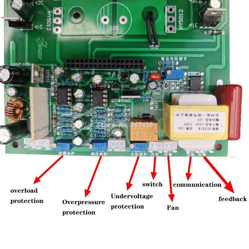 

24V 2000W-4000W48V 3000W-8000W 72V 6000W-12000W Pure sine wave inverter PCB motherboard 20 tubes semi-finished products