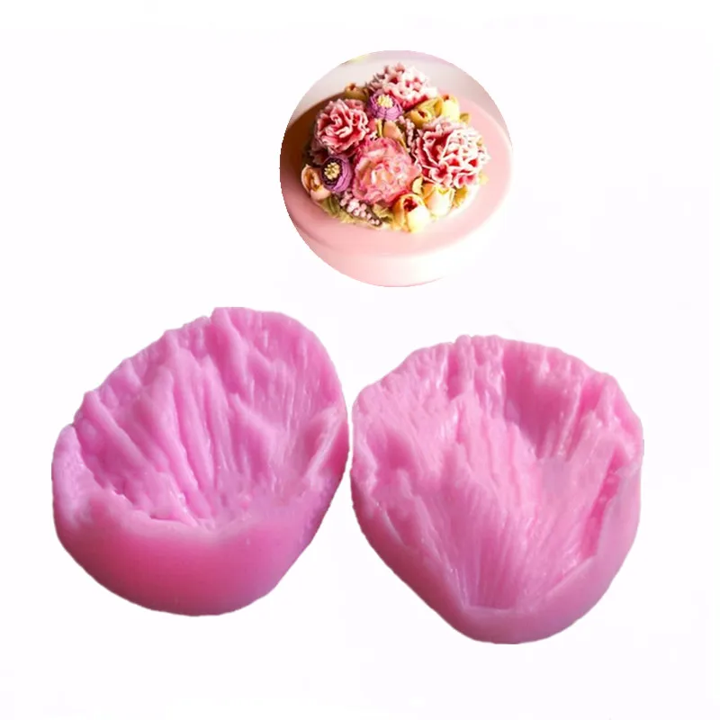 3D лепестки цветка пиона тисненые силиконовые формы рельеф инструменты для