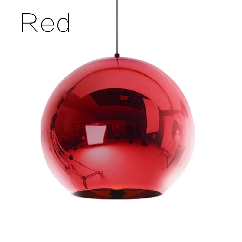 Red Ball Подвесной светодиодный светильник с металлическим шаром, подвесной светильник, потолочный светильник, светильник для дома - Цвет корпуса: Red Ball