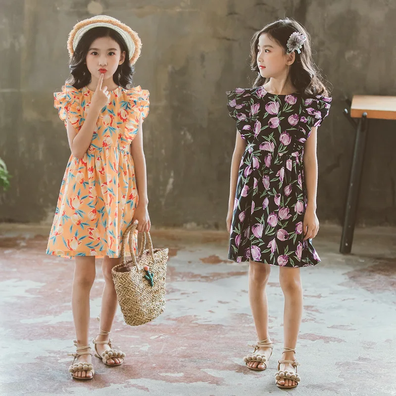 Летнее пляжное платье с открытыми плечами на возраст 6-12 лет | Детская одежда и