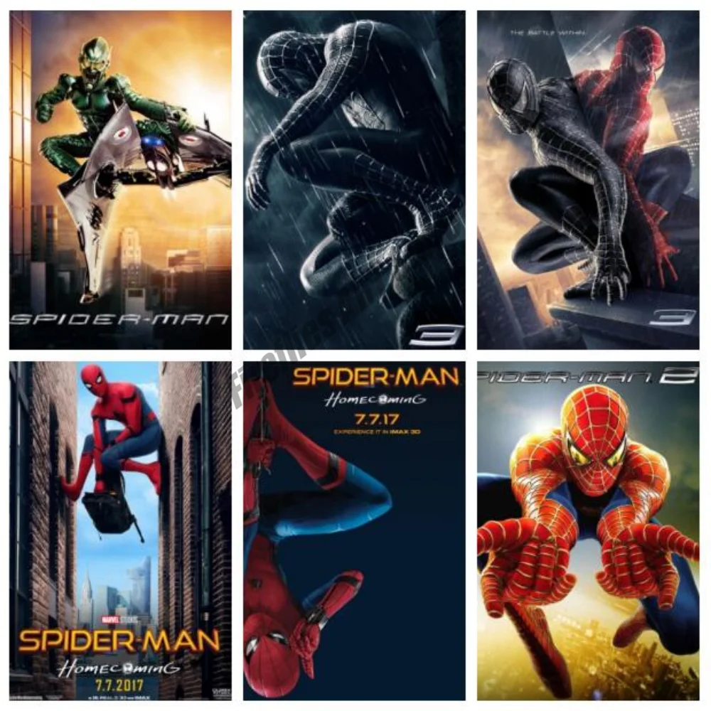 5D алмазная живопись сделай сам вышивка из фильма Marvel Человек паук полноразмерная