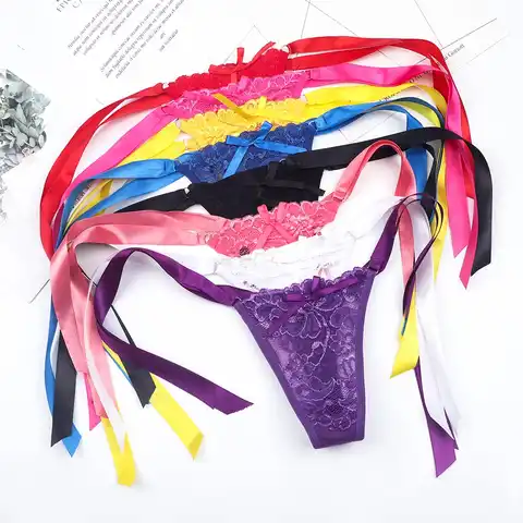 New Fashion Women Sexy Bikini Lace Thongs G-string V-string Panties Knickers Low Waist String Lingerie Underwear