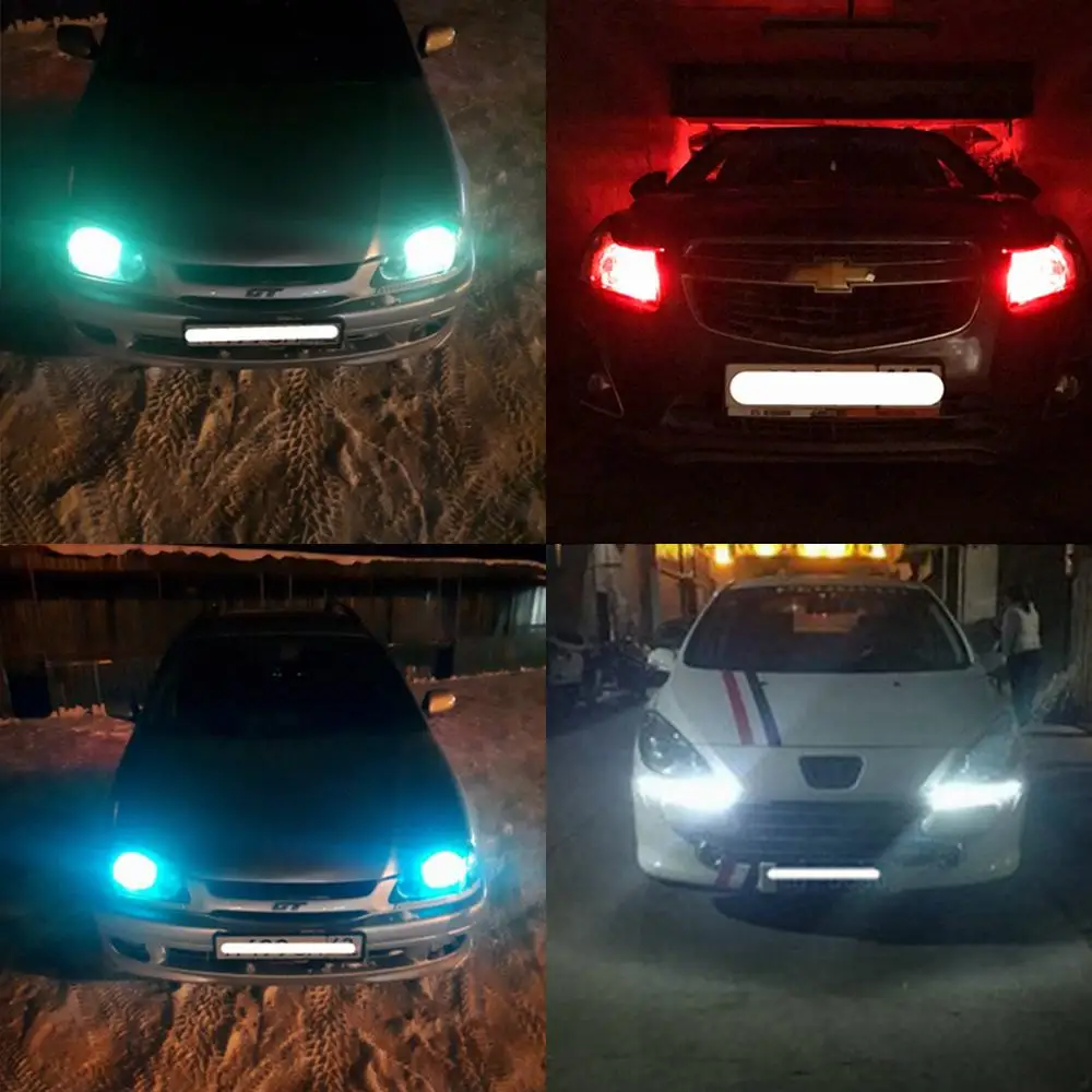 2X Автомобильный светодиодный фестон купол Дверные огни Ba9s 5Smd 5050 T11 T4W белые
