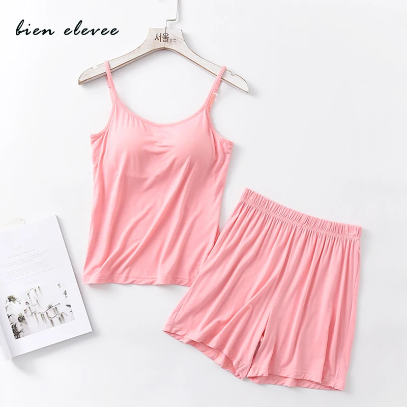  Летние камзол шорты пижамы для женщин; большие размеры, одежда для сна, домашняя одежда свободные Мягкие Модальные Пижамные комплекты …