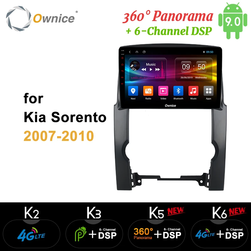 Ownice Восьмиядерный Android 9,0 DSP 360 Panorama автомобильный dvd k3 k5 k6 для kia sorento 2010-2013 автомобильный стерео gps Navi головное устройство 4G SPDIF