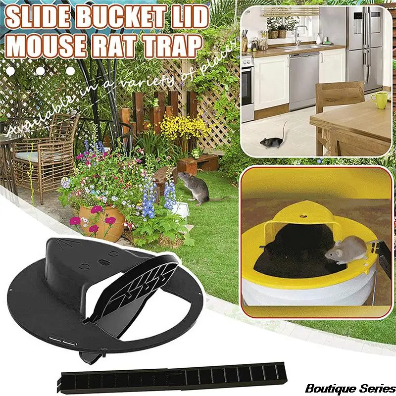 

Reusable Smart Mouse Rat Trap Plastic Flip Slide Bucket Lid Mouse Rat Mouse Trap