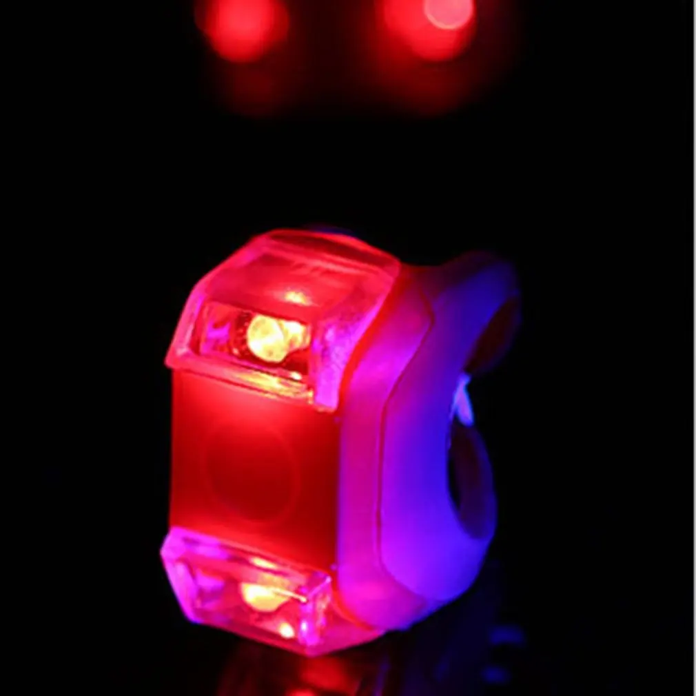 Hot Sale Ultra Bright Bike Bicycle Silicone Safety Light LED Lamp Flashlight include battery Dynamic Accessories | Спорт и