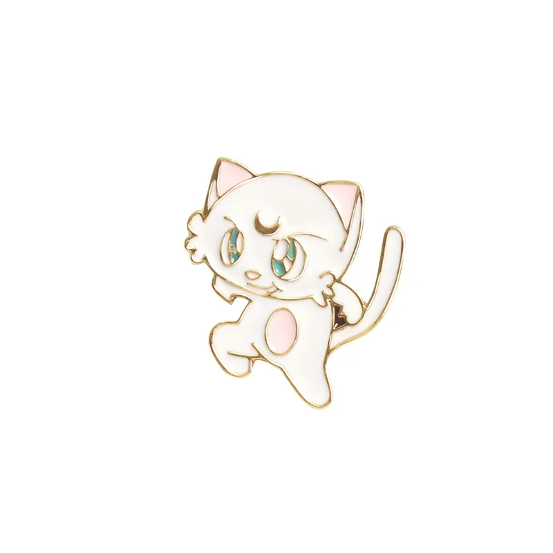 2 Pin корейский мультфильм милый эльф броши-кошки для женщин котенок значки с