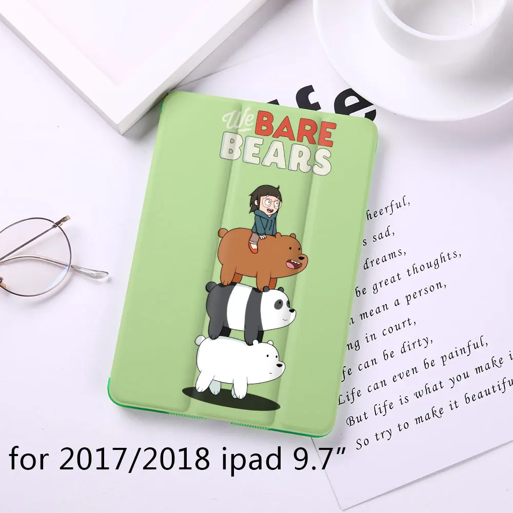 B050043-2018 Чехол-книжка с милым медведем и магнитом для Apple iPad 9,", Чехол для iPad Mini 1 2 3 4 из искусственной кожи, планшет, складной чехол-книжка - Цвет: B050043-2018