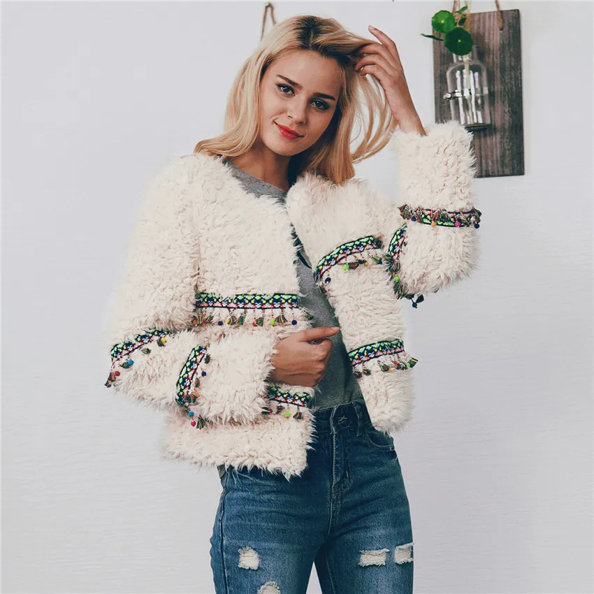 Женская куртка из искусственного меха искусственный мех ягненка плюшевая парка