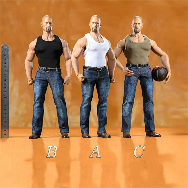 

CEN-M16 1/6 Action Figure Clothing Sports Vest & Jeans Suit Fit 12" Male Figure M35 M34 Strong Muscle Body