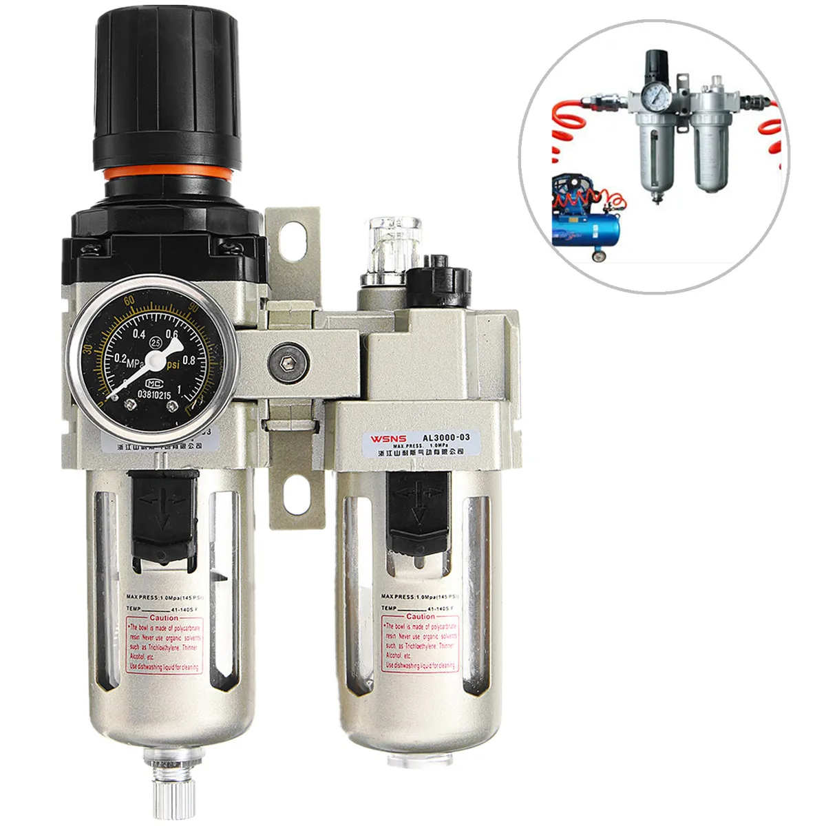 Воздушный компрессор масло Смазка вода Tra p3/8 фильтр Регулятор манометр