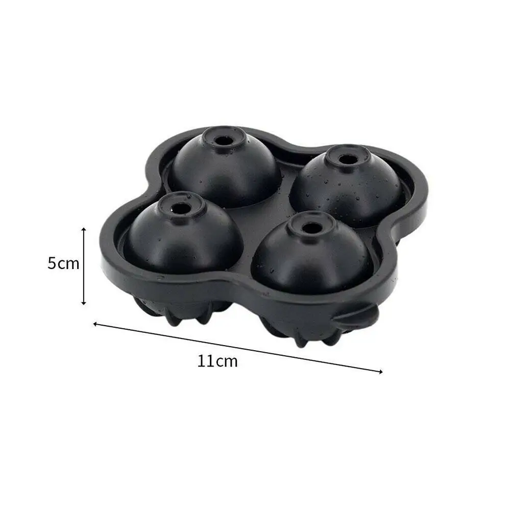 

2021 Spherical Ice Cube Tray 4 Cubes Silicone Ice Cube Lids Cocktail Party Cold With For Ice Maker mold Whiskey Drink U3N8