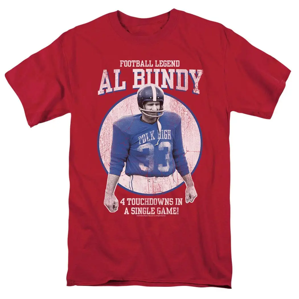 Popfunk Женат с детьми Al Bundy Футбол Легенда T рубашка и StickersSummer О до образный