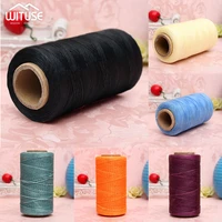 12pcs waxed thread 260mroll durable 0 8mm 150d thickness cord for diy handicraft tool hand stitching flat sewing line thread