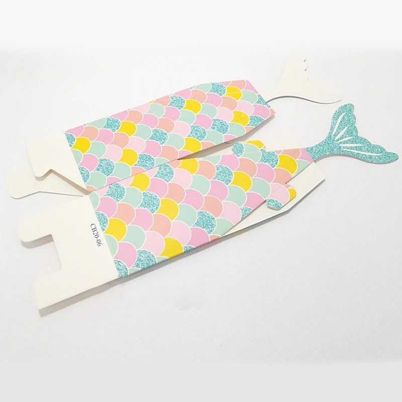 10 шт. бумажные коробки для конфет Русалочка хвост | Дом и сад