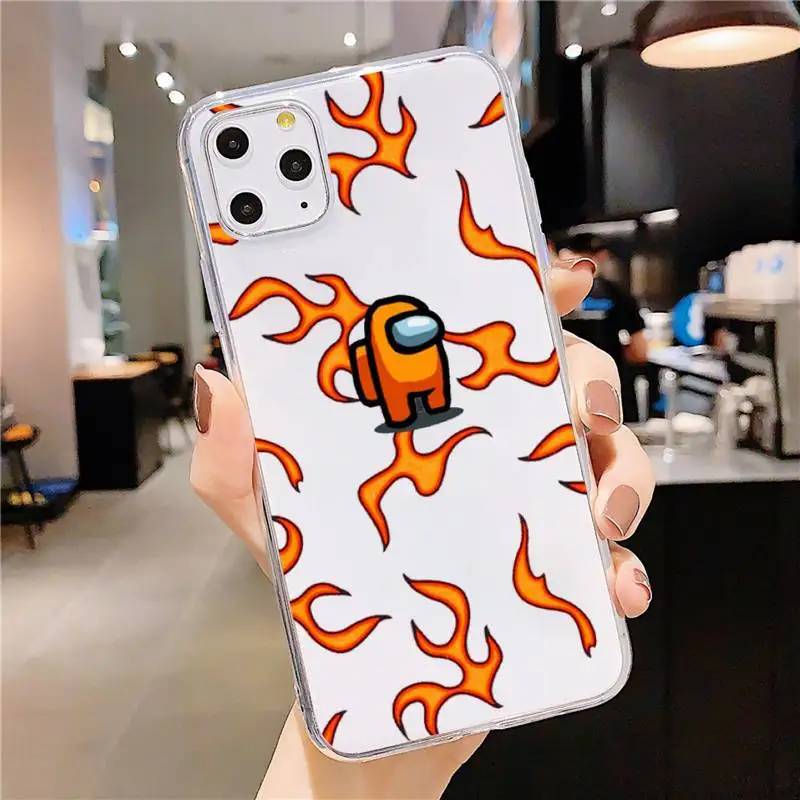 

cute cartoon game among us Phone Case Transparent soft For iphone 5 5s 5c se 6 6s 7 8 11 12 plus mini x xs xr pro max
