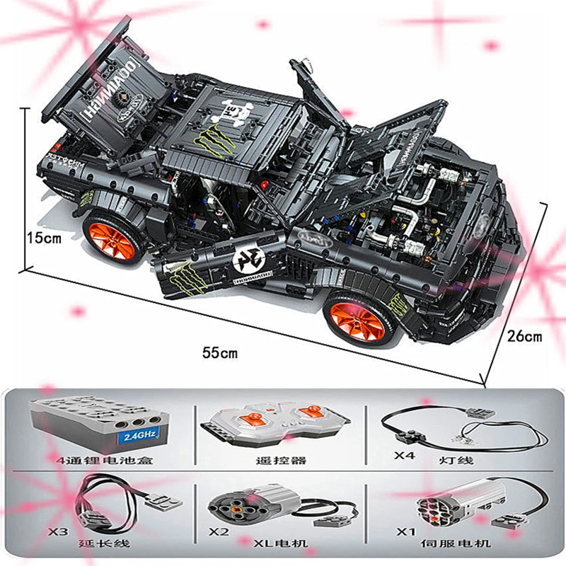 Technic серия Гоночная машина 1965 Ford Mustang Hoonicorn Гоночная машина Technic MOC-22970 FIT 20102 строительные блоки