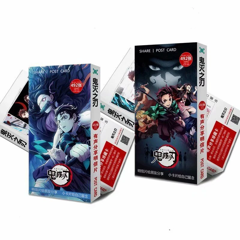180 шт. цельные почтовые открытки из Fate Demon Slayer: Kimetsu No Yaiba в твердой обложке|Игровые