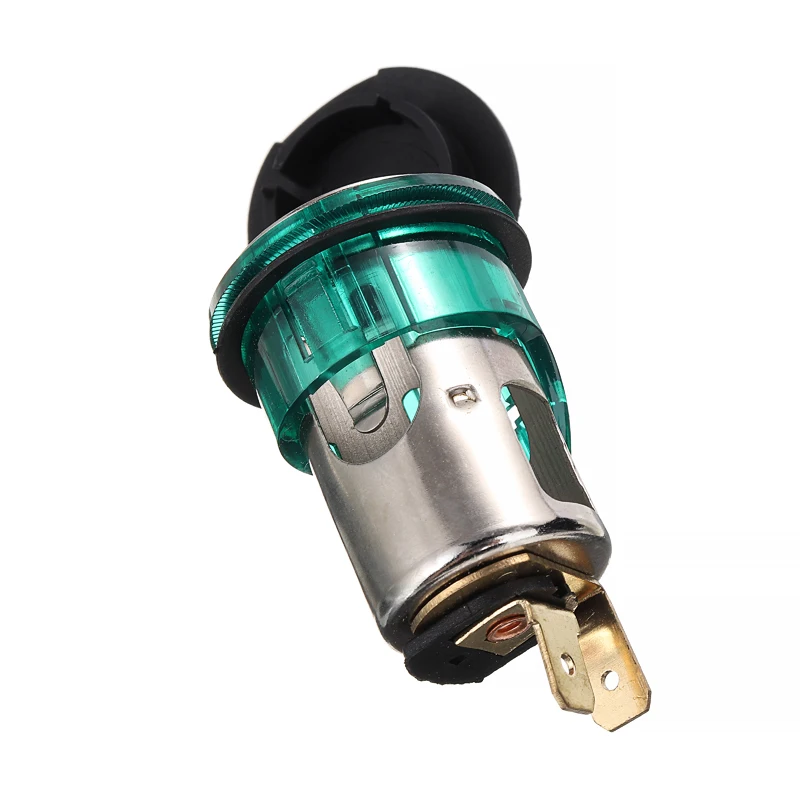Новая зеленая медная нейлоновая розетка для автомобильного прикуривателя 12