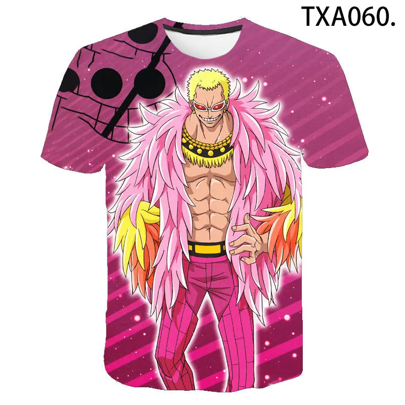 

2020 Newest One Piece T-Shirt Adult Teenager Fashion 3D Print O-Neck Short Man Woman Sleeve Tshirt Anime Tops Discount Tee