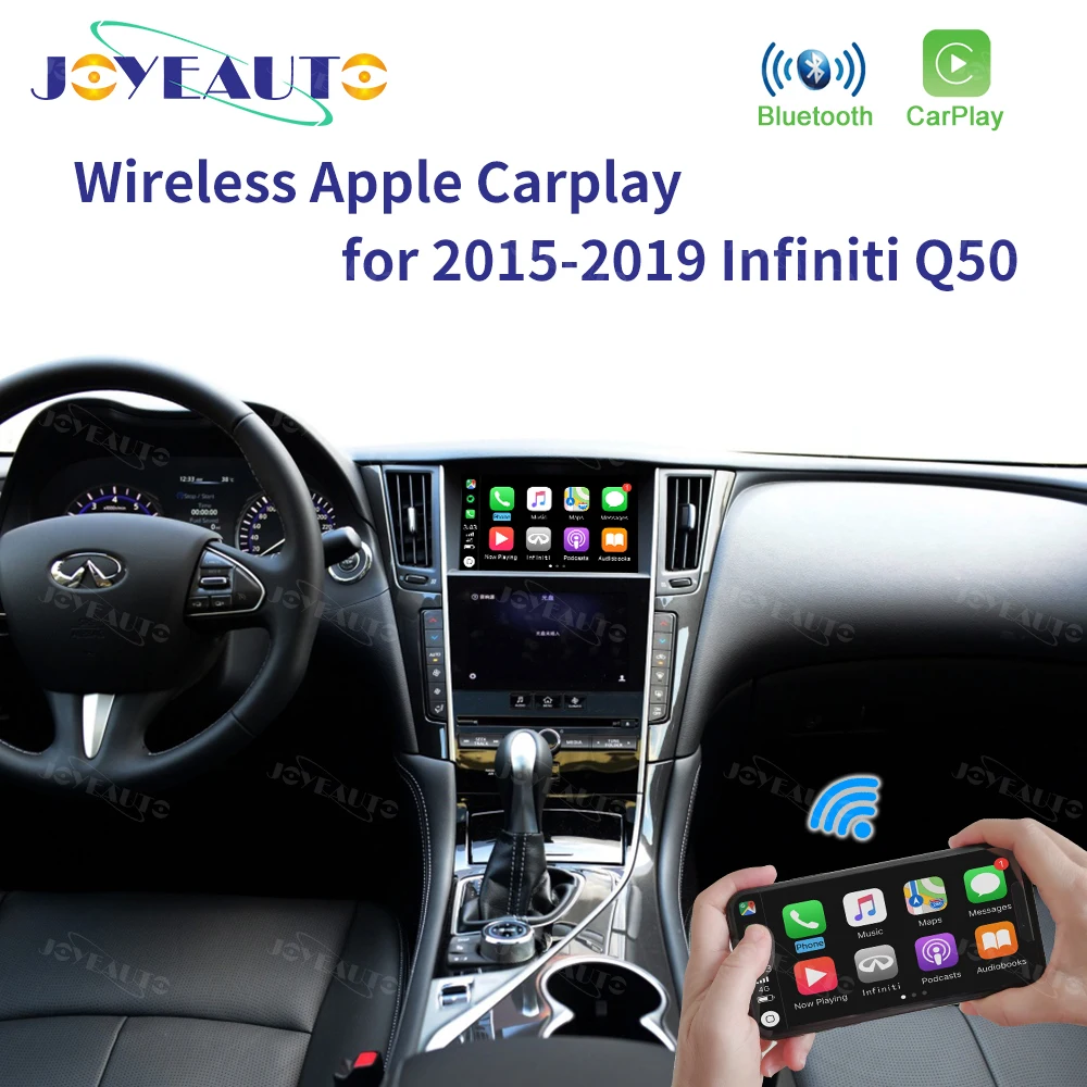 Беспроводной Apple CarPlay JoyeAuto для Infiniti 8-дюймовый экран 2015-2019 Q50 Q60 Q50L QX50 Android Auto Mirror-Link Car Play Airplay