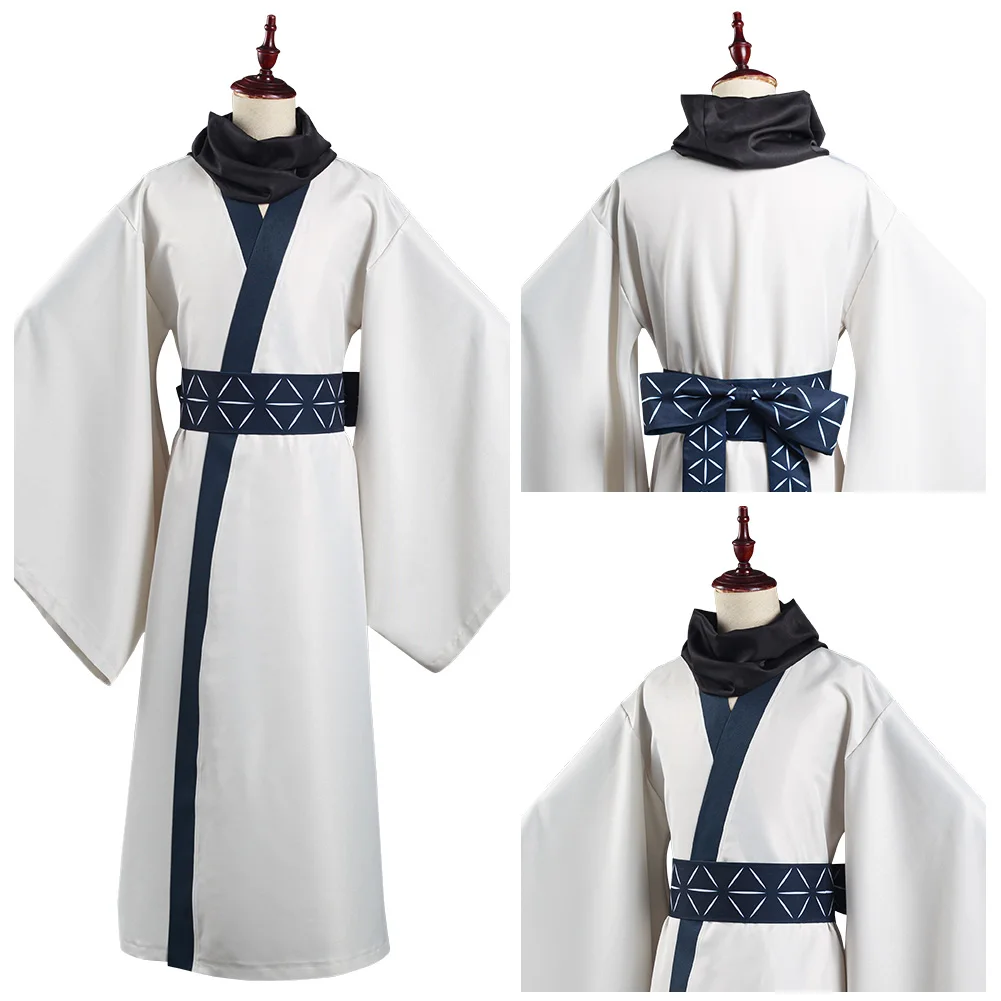 Anime Jujutsu Kaisen Sukuna Ryoume Cosplay Costume White Kimono Dress ...