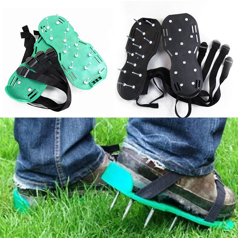 

Lawn Aerator Sod Grass Breathe Care 26 Spikes Aerating Straps Shoes Sandals Tool
