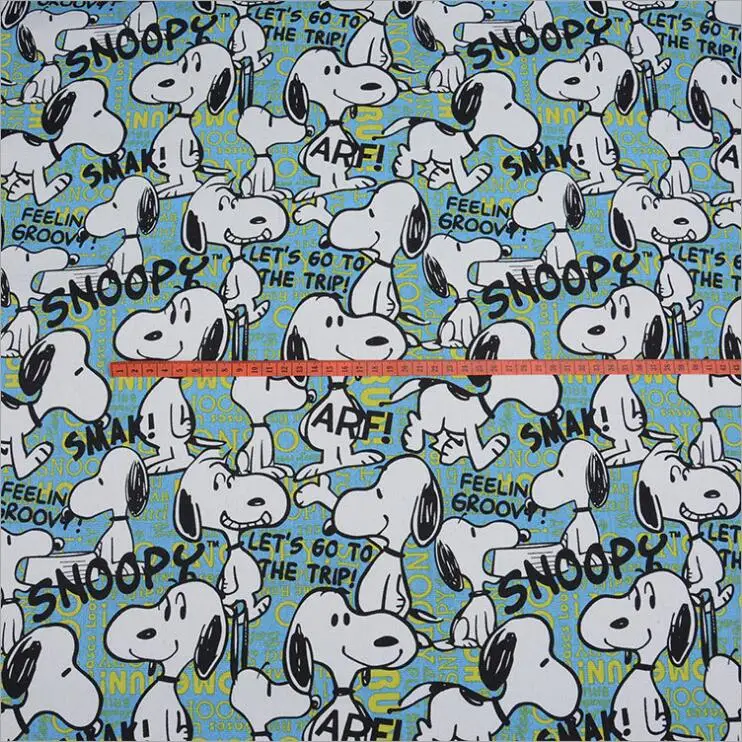 Snoopy холщовая ткань с принтом можно использовать кошельки, обувь и шляпы, ремесла, дорожные принадлежности, товары для домашних животных, автомобильные suppli diy