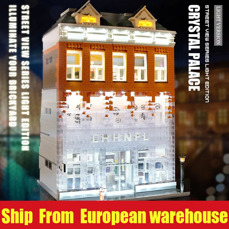Форма King 16021 MOC креативная модель уличного дома с кристаллами строительные