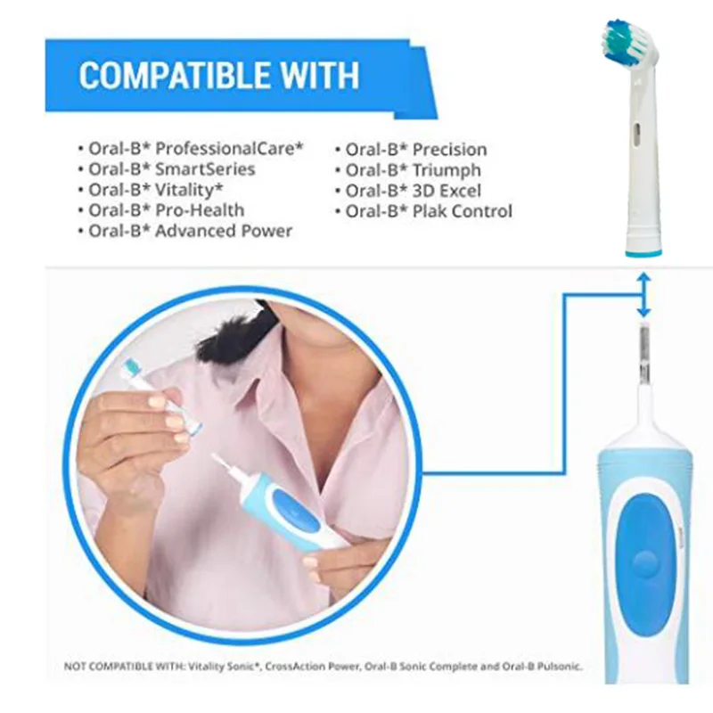 Сменные насадки для электрической зубной щетки Oral B Vitality Precision Clean 4 | Бытовая