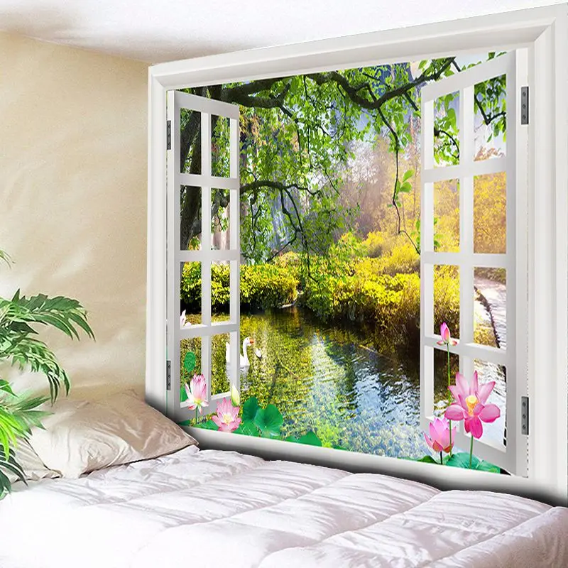 Искусственное окошко искусственное оформление домашний жилой гобелен красивое