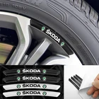 4 шт. Новые наклейки на колесные диски для Skoda Octavia Rapid Fabia 3 ranнайти Citigo Superb 2 3 Karoq Yeti