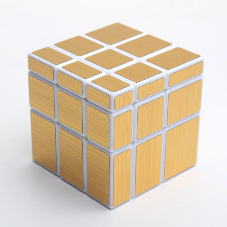 White-Gold Профессиональный магический зеркальный куб TOBEFU 3x3x3, кубик золотого и серебряного цвета, магический пазл с литым покрытием, скоростной поворот, обучающие и обучающие игрушки - Цвет: White-Gold