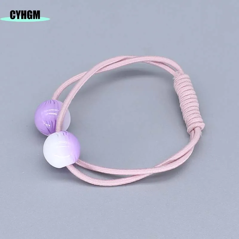 G016-pink-zi Эластичные резинки для волос для девочек кавайные резинки для волос украшения желе бант satynowa gumka cheveux femme аксессуары для волос бренд G016 - Цвет: G016-pink-zi
