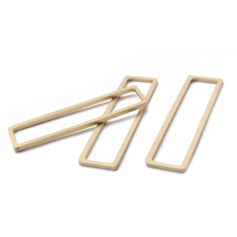 

Необработанная латунная прямоугольная ажурная рамка, 10 шт., соединитель для подвесок «сделай сам», ожерелье, серьги, фурнитура для изготовл...