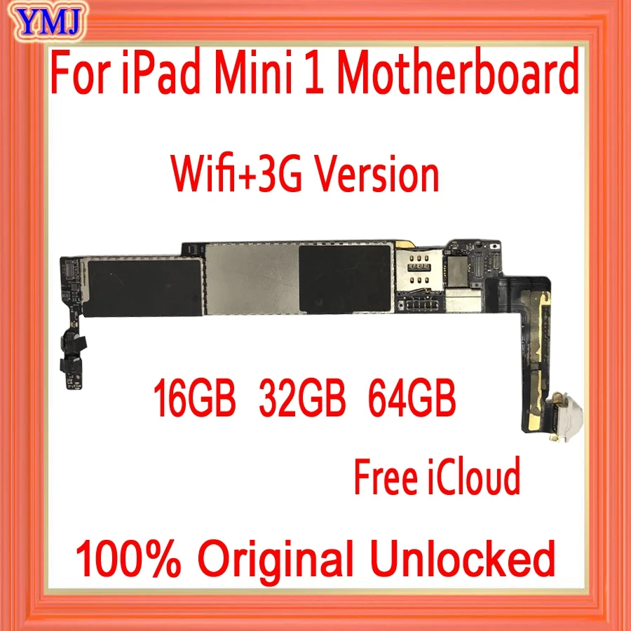 Оригинальная разблокированная материнская плата 16 Гб/32 ГБ/64 ГБ для ipad mini 1 Wifi и +