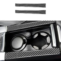 carbon fiber interior center console cup holder trim strips sticker car styling accessories fit for volvo s60 v60 2012 2018